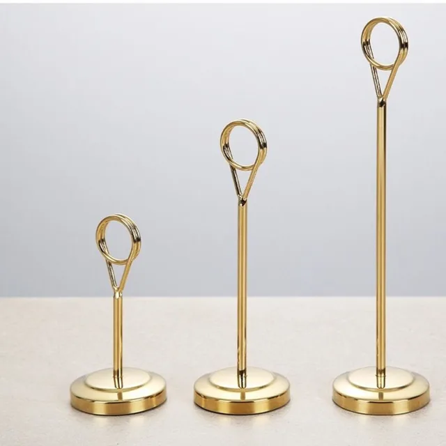 Stainless Steel Restaurant Tabletop Metal Table Number Stand Place Card Holder Photo Holder Clips Menu Stand 3