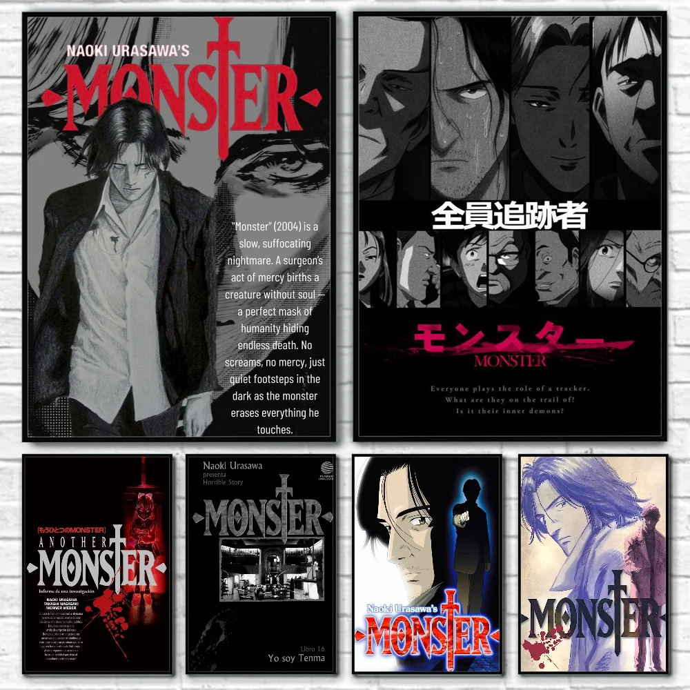 N-Naoki Urasawa S Monster Anime Poster Sticky Wall Art Printing