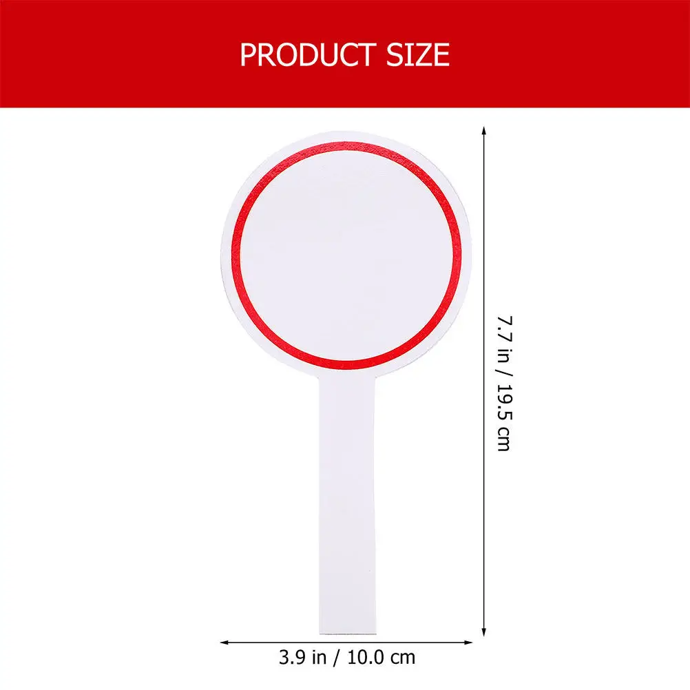 4Pcs 스코어링 보드 드라이 이레이즈 패들 핸드헬드 화이트보드 투표 경매 코칭 교육 점수용 빈 지울 수 있는 보드