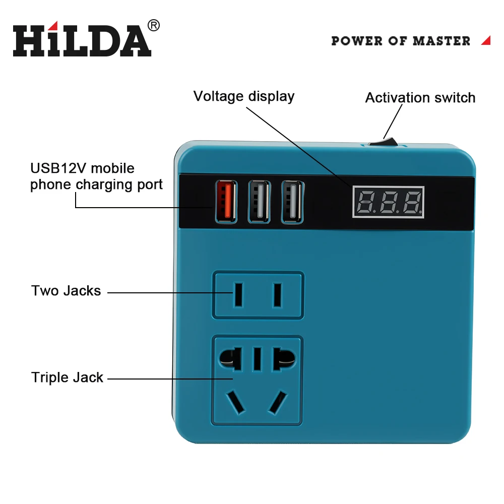 HILDA Multifunctional Inverter Power Bank – Portable Household Power Station for Outdoor & Home Use