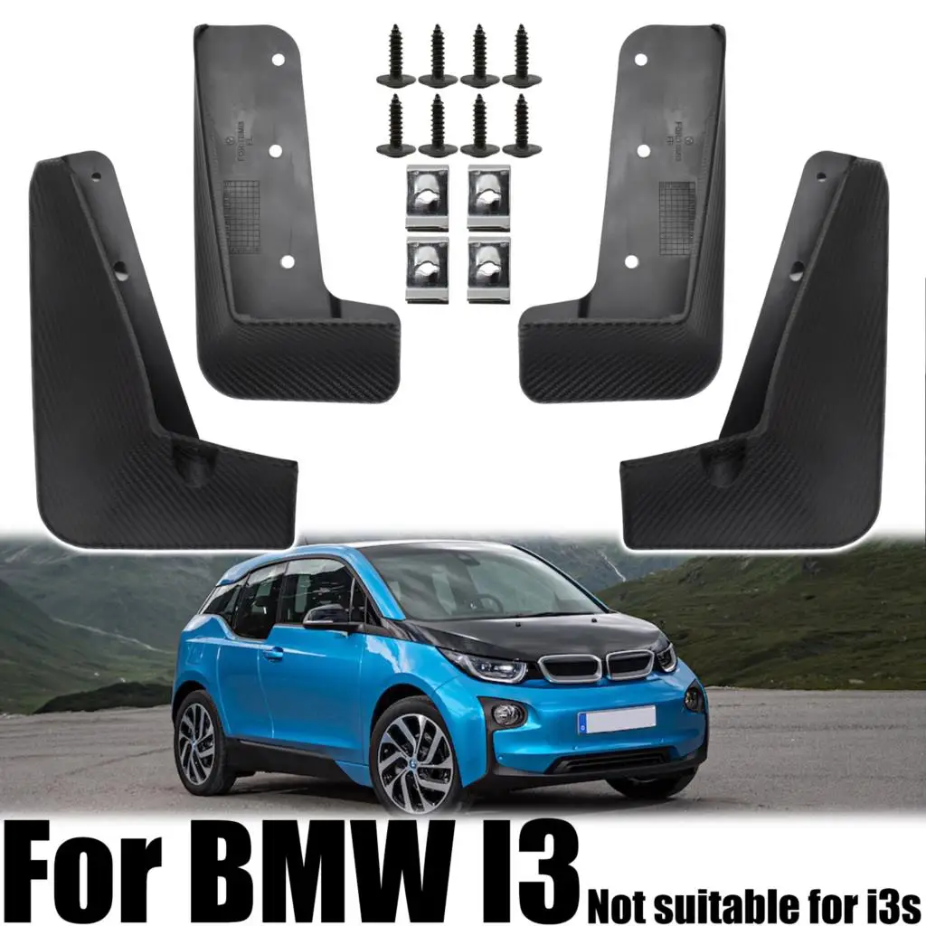 

4x Mudguards Mud Flaps For Bmw I3 2013 - 2021 Splash Guards Front Rear Screws Cars Driver Passenger Side Car Accessories Replace