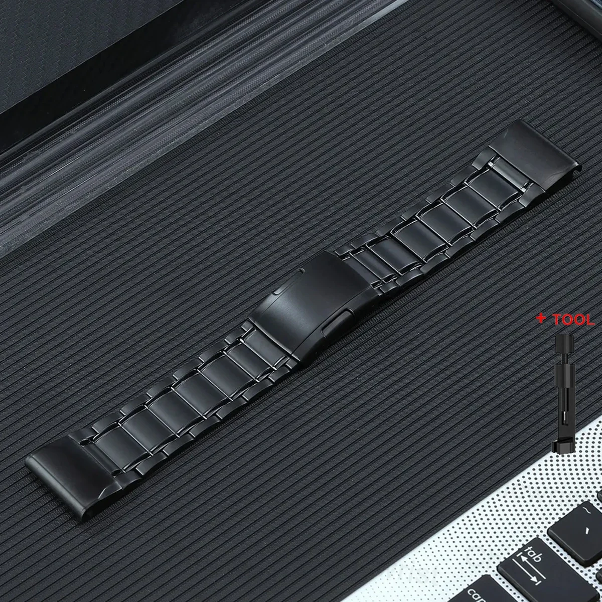 Premium Titanium QuickFit Strap - 26mm/22mm Adjustable Metal Watch Band