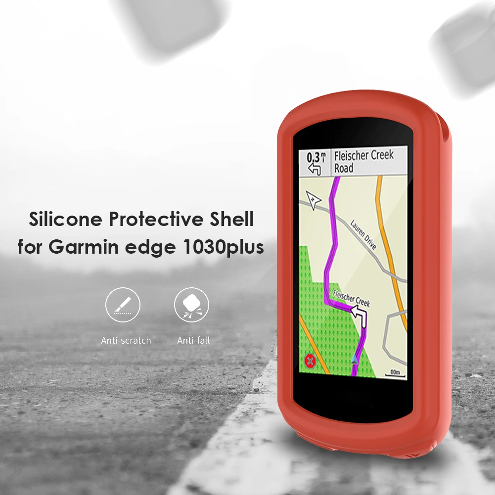 Silicone Case Protective Cover Shell for Garmin Edge 530/130/1030plus GPS Bike Computer Durable Slip-proof Anti-fall Protection 