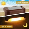 4/8/12Pcs Solar Deck Lights Outdoor Waterproof LED Fence Lights Step Garden Decorate Lamp for Patio Stairs Railing Pathway 4