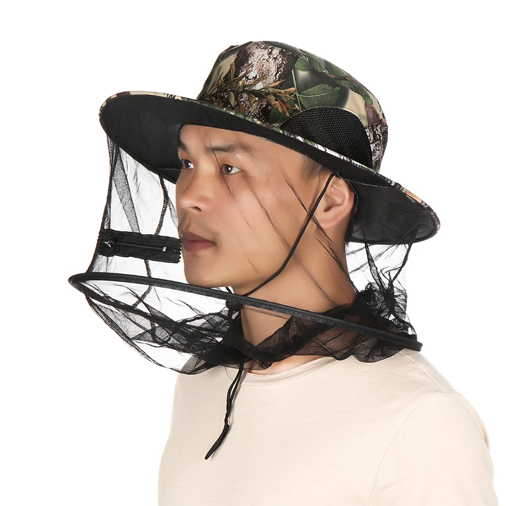 Foldable Mosquito Hat Fishing Cap Repellent Protection Hidden Net Mesh Insect Bee Protection Men Women Outdoor Sunscreen Cap mesh face protector cap,beekeeping hat