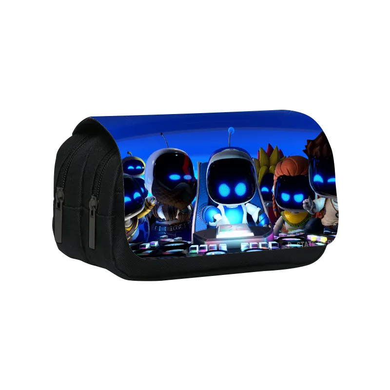 A-Astro Bot Printed Double Adams Family Elementary and Middle School Students Stationery kawaii Cartoon School Bag Mochila 4