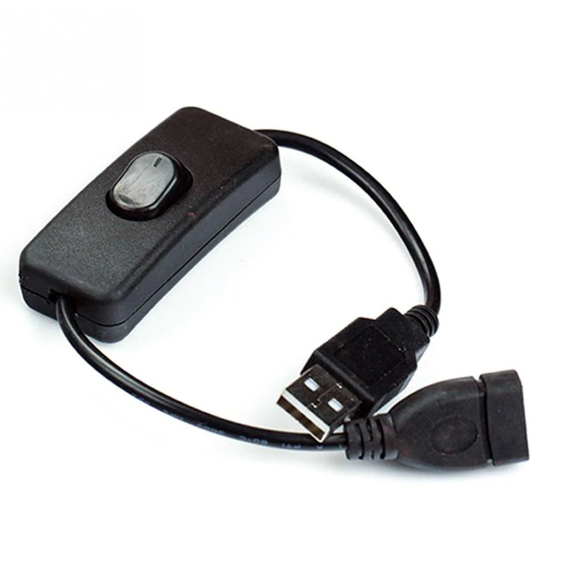 USB Switch Extension Cable with Power Switch for LED Strips and Devices