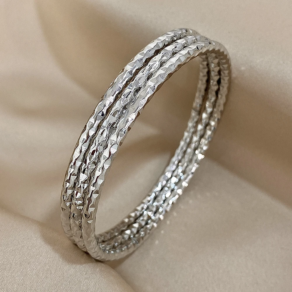 جديد 3 قطعة أساور الفولاذ المقاوم للصدأ للنساء بسي...