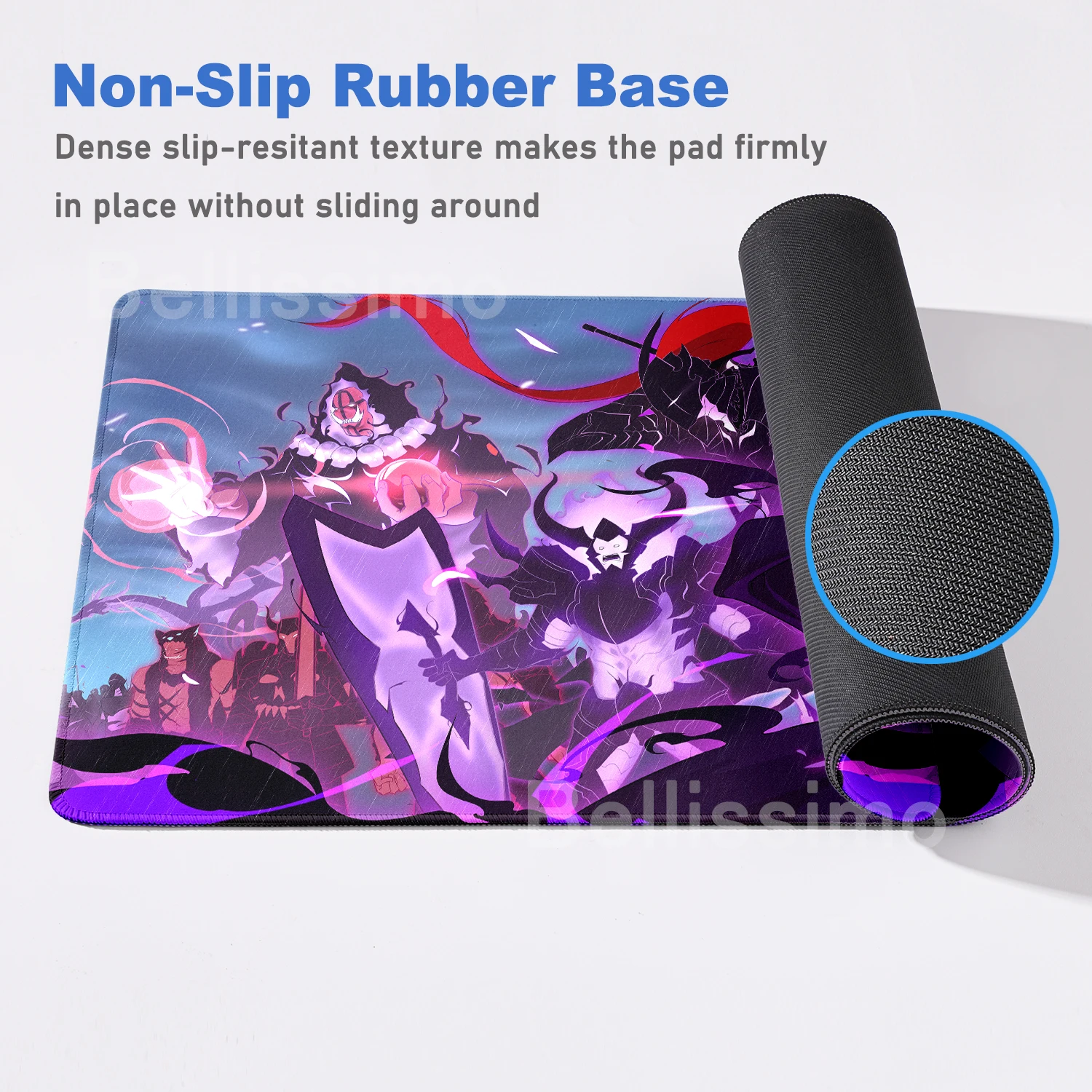 Premium Anime Solo Leveling Gaming Desk Mat - Extra-Large Non-slip HD Mouse Pad with Locking Edges (90x40cm)