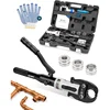 home. Hydraulic Copper Tube Fittings 1/2, 3/4, 1" Press Crimping Tool Kit Pex Pipe Crimper Pressing Pliers Stainless PEX Press 1