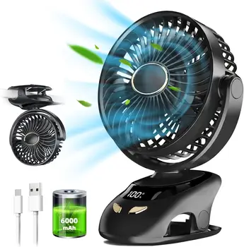Small Desk Clip On Fan, Portable Personal USB Clip Fan For Home Office Travel Bed Stroller Camping Outdoor Golf Cart Fan 1