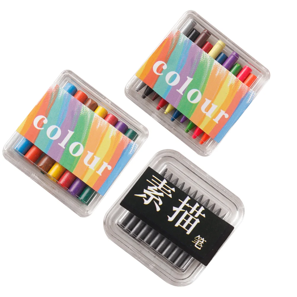 

3 Boxes Mini Crayon Sets Miniature Sketch Pencil Mini Drawing Colored Pencils Portable Color Pencils Colorful Party Favors Doll