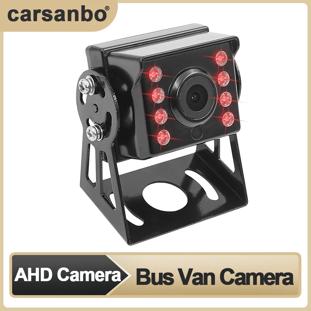 

Carsanbo Bus Truck Front and Rear View Camera 720P HD AHD with 8LED Infrared Night Vision Car Reversing Camera IP68 Waterproof