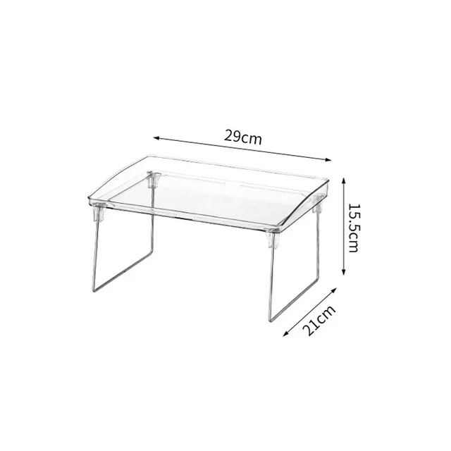 Új Akril Átlátszó Tároló Állvány Ékszerek Kozmetikumok Díszek Összecsukható, Egymásra Rakható Konyhai Csésze Bögre Üveg Szervező Polc - Image 6