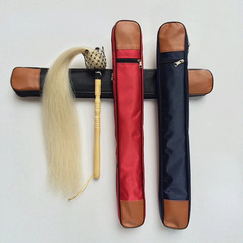 

Tai Chi Brush True Horse Tail Peach Wood Handle