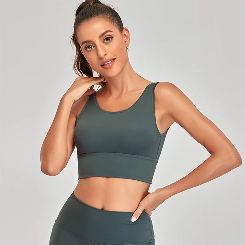 Fitness Tank Top Padded Crop, Crop Top Padded Fitness Bra