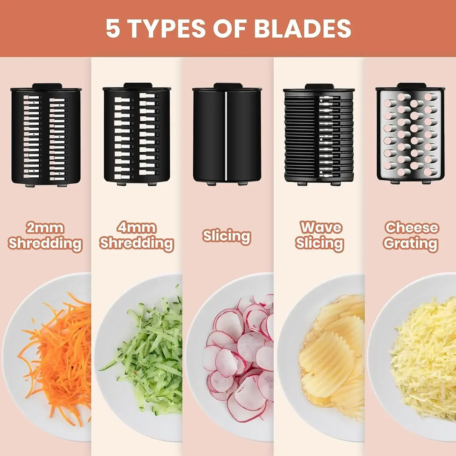 Vegetable Cutter Household Slicing and Shredding Artifact Electric Drum Potato Shredder Small Meat Grinder Enema Machine 5