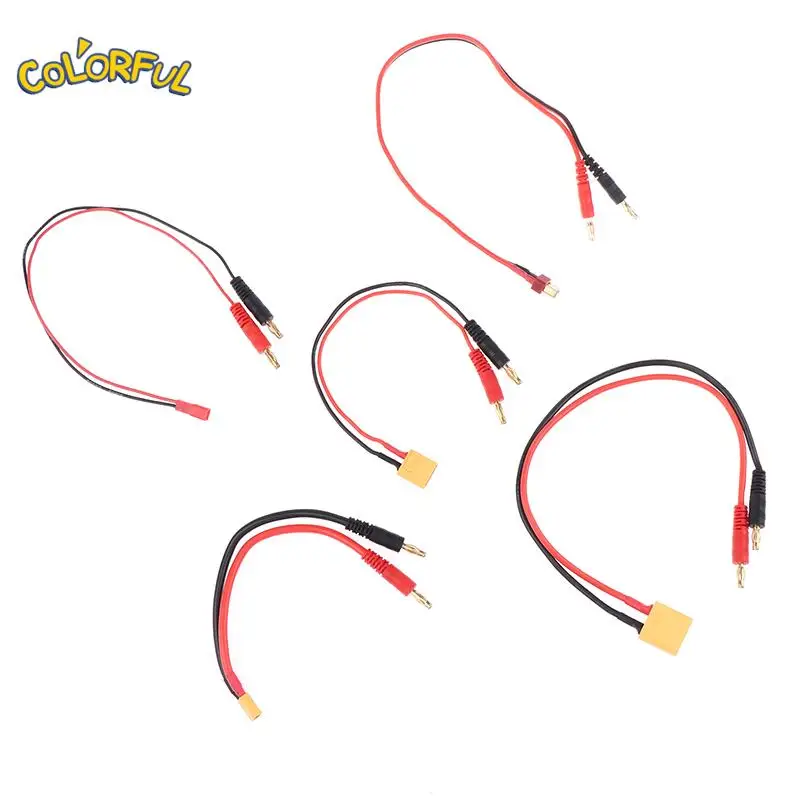 

Штепсельная Вилка XT30 XT60 XT90 JST T, зарядный кабель с вилкой типа «банан» 4,0 ММ, силиконовый провод 14AWG для аккумулятора Lipo