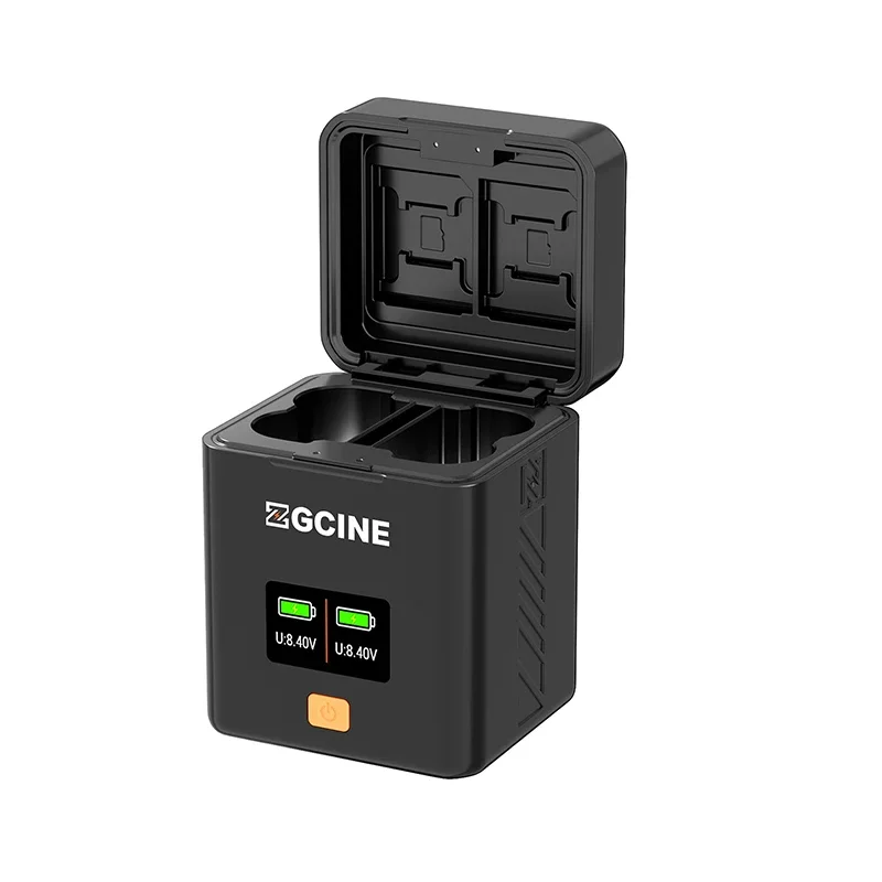 Compact Camera Battery Charging Case (Batteries Not Included)