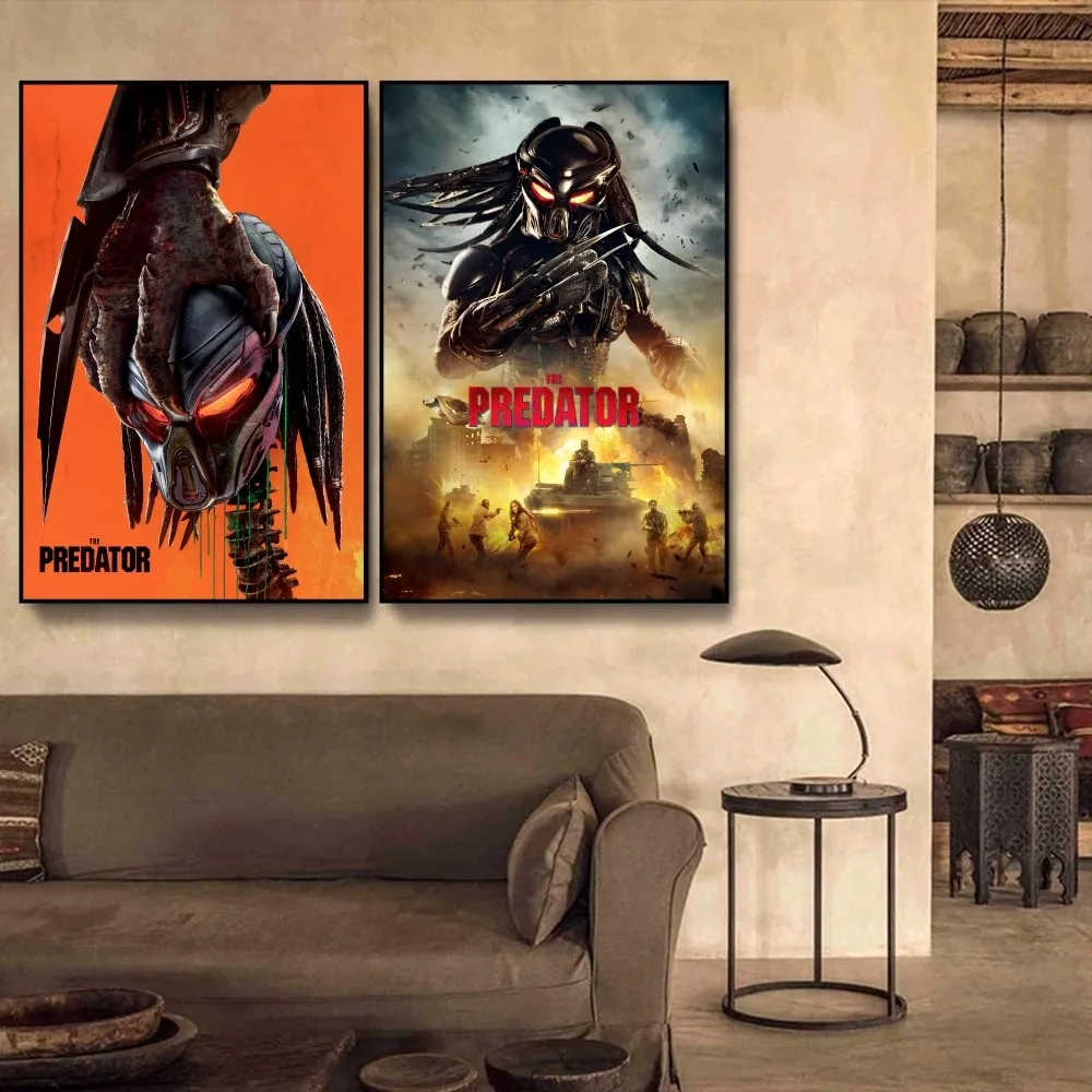 

The Predator Poster Self-adhesive Art Poster Retro Kraft Paper Sticker DIY Room Bar Cafe Vintage Decorative Painting