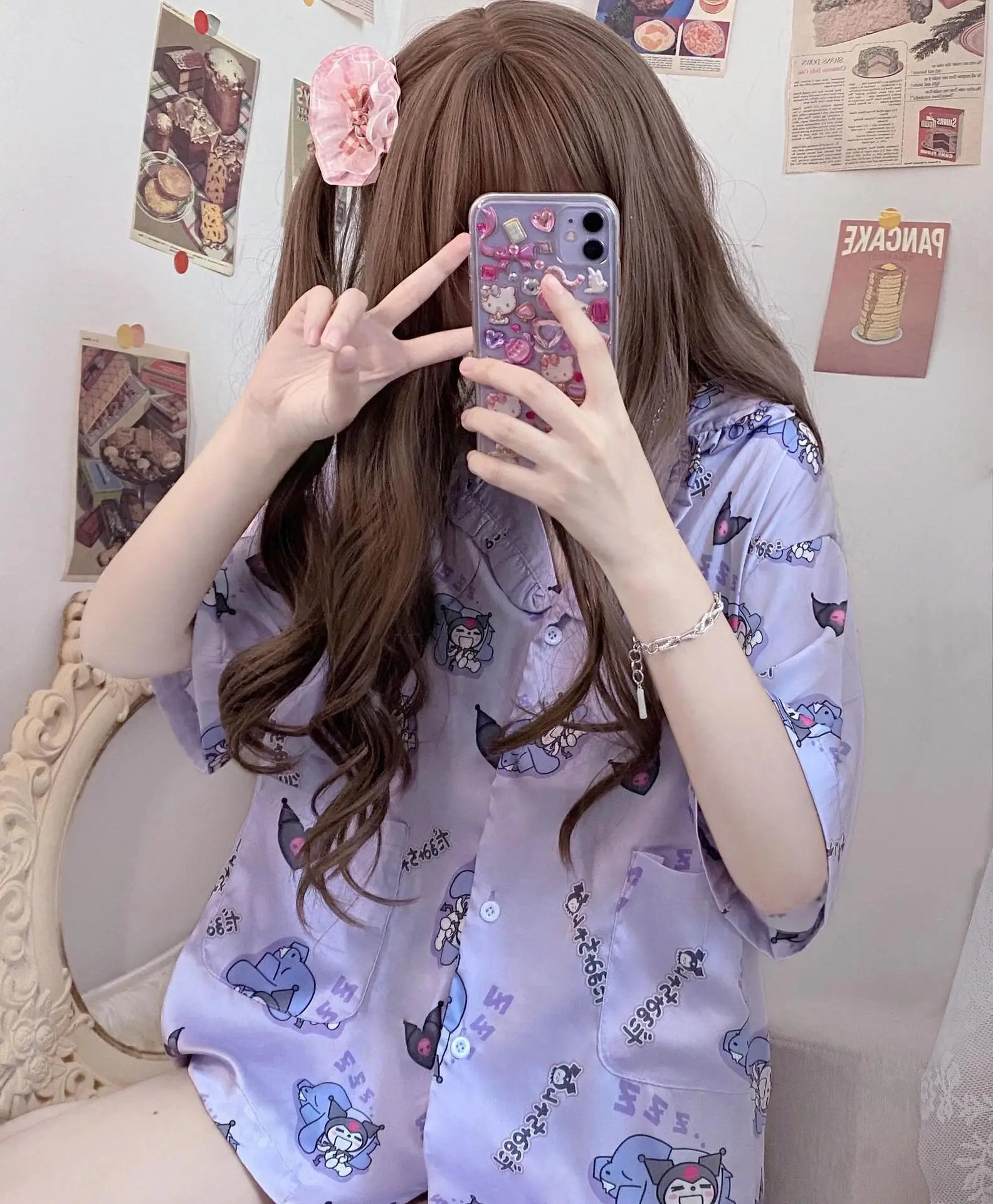 Kawaii Sanrios Cinnamonroll My Melody Kuromi мультяшный женский пижамный  комплект летняя Пижама с коротким рукавом Домашняя одежда подарок для  девочек | AliExpress
