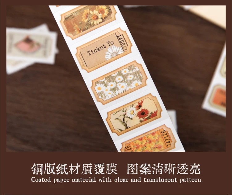 25mm x 2m Vintage Letter Washi Tape, 35cm Pattern Repeat — Retro Decorative Masking Tap... - SKU VLWT2107 - UGI Packaging