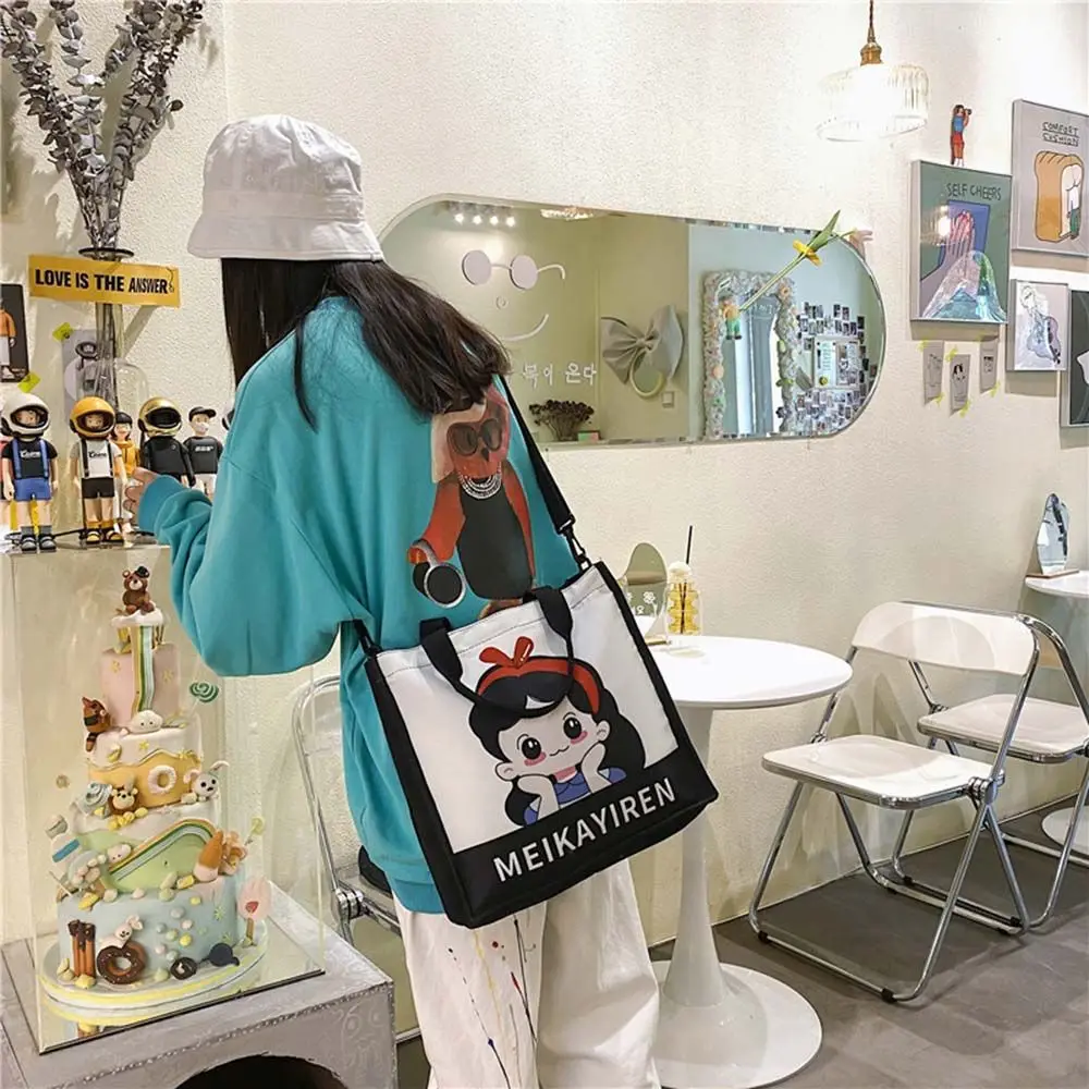 

Girls Students Korean Cute Cartoon Multifunction Large Capacity Messenger Bag Handbag Canvas Bag