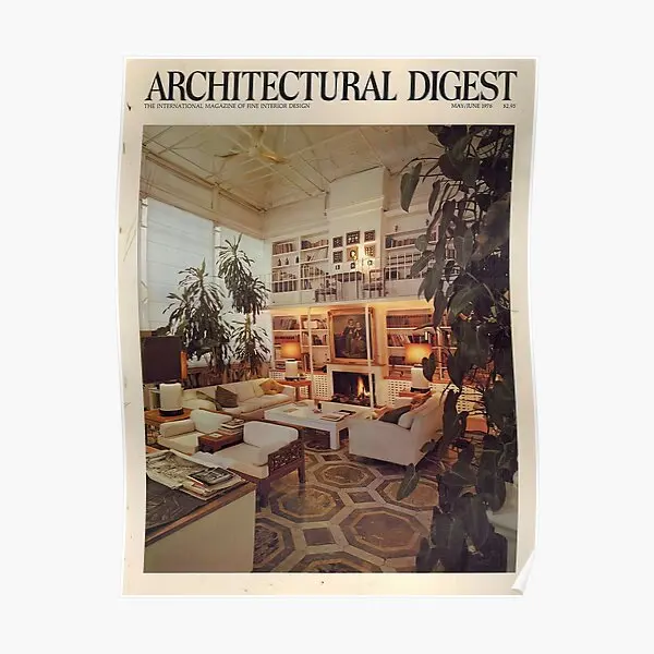 

Architectural Digest 1976 Vintage Poster Vintage Home Picture Painting Wall Mural Print Decoration Room Modern Art No Frame