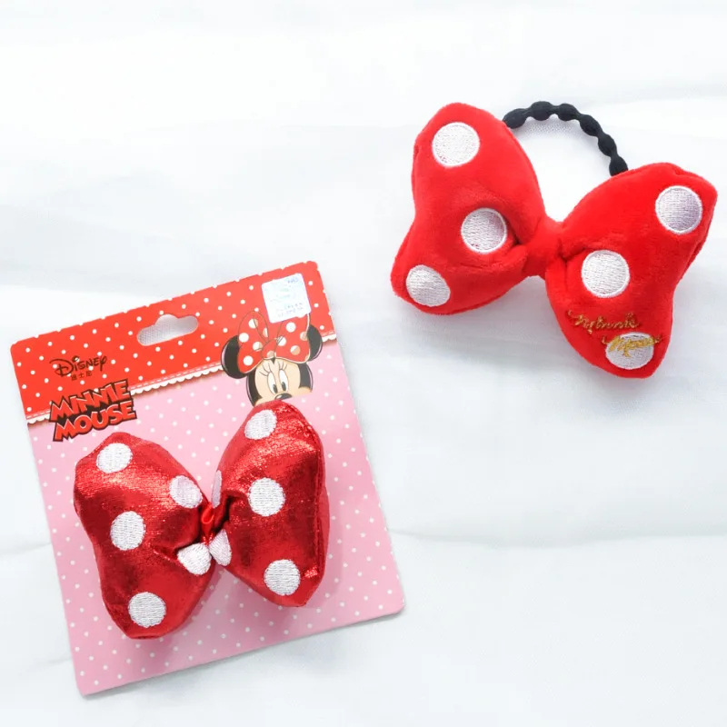 

Disney Princess Lady Bow Hair Clip Girl Cartoon Hair Pin Mickey Mouse Doll Hair Accessory Cute Head Clipts