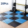 20 Piece Puzzle Fitness Mat Double Sided Interlocking Foam Floor Mat EVA Non Slip Mat Suitable for Yoga and Fitness Equipment