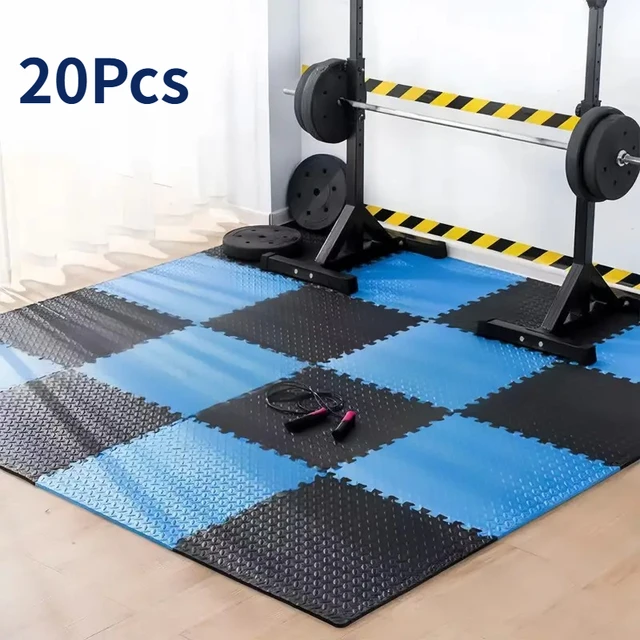 20 Piece Puzzle Fitness Mat Double Sided Interlocking Foam Floor Mat EVA Non Slip Mat Suitable for Yoga and Fitness Equipment 20 Piece Puzzle Fitness Mat Double Sided Interlocking Foam Floor Mat EVA Non Slip Mat Suitable for Yoga and Fitness Equipment