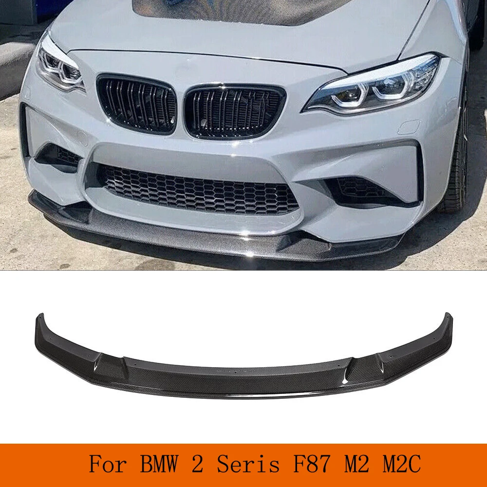 

Автомобильный передний бампер, спойлер, разветвители для BMW F87 M2, конкуренция M2C 2017-2020, передняя губа из углеродного волокна, автомобильный спойлер