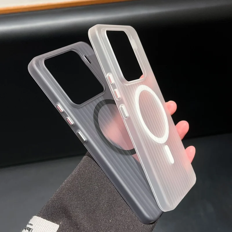 Transparent Wireless Charging Magnetic Corrugated Soft Case
