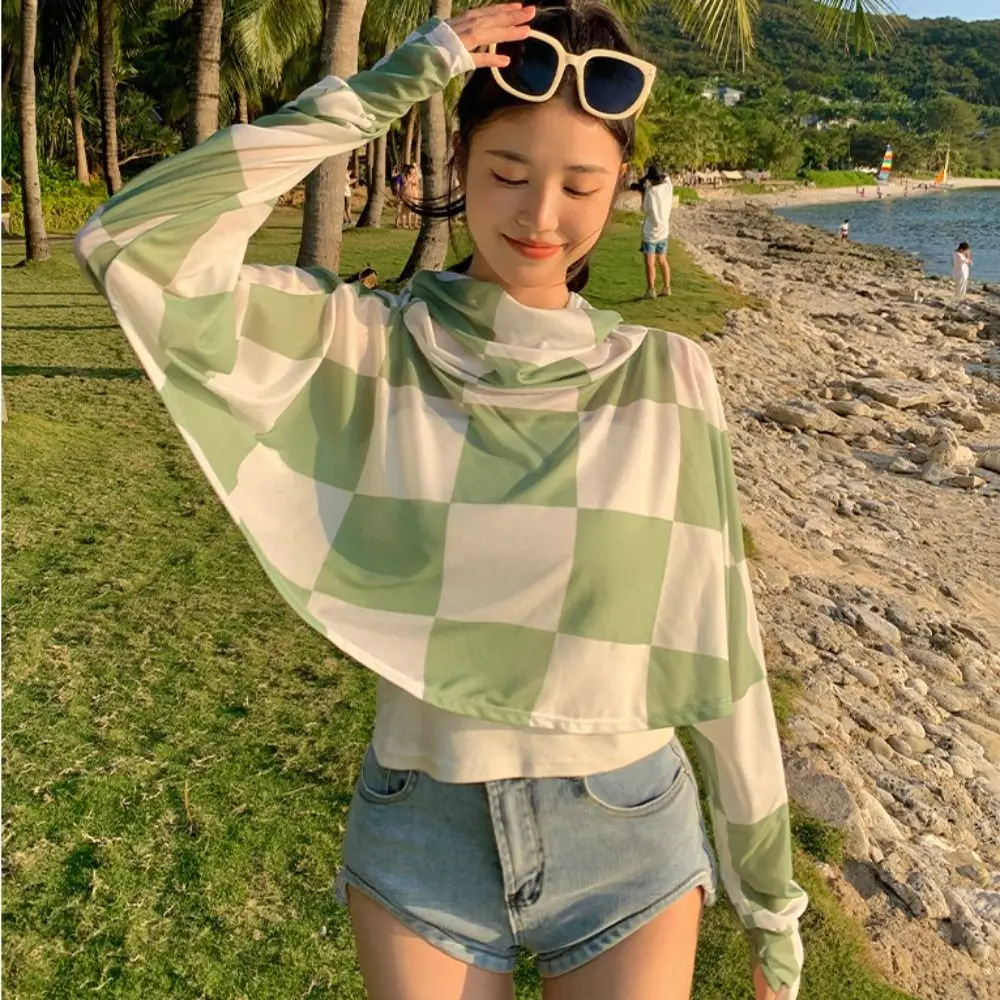 

UV Protection Sunscreen Sleeves Flower Long Sleeve Ice Silk Shawls Neck Protection Sunscreen Sleeves for Arms Women for Women