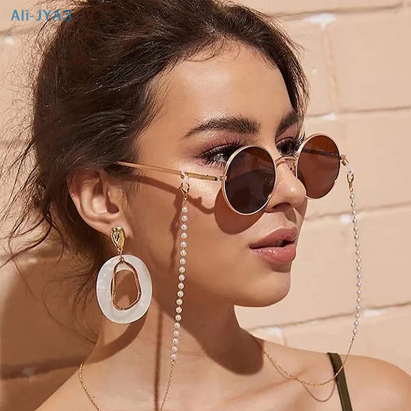 

1PC Fashion Glasses Chain For Women Pearl Bead Lanyard Glasses Strap Sunglasses Chain Rope Chain Cords Casual Glasses Accessor