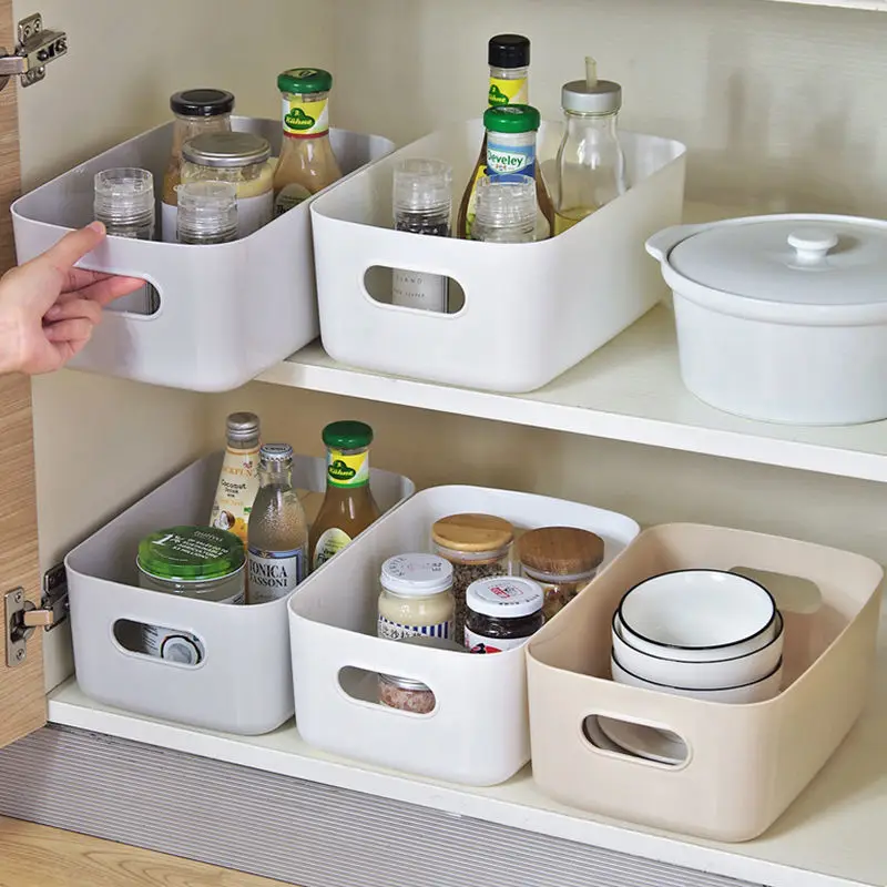 Kitchen Storage Boxes, Plastic Organizers For Bathroom,desk