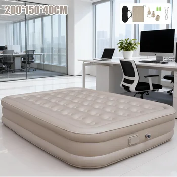 New Air Mattress Built-in Pump Self-inflating Mat Cushion Outdoor Tent Inflatable Bed Double sleeping Pad For Camping or Indoor