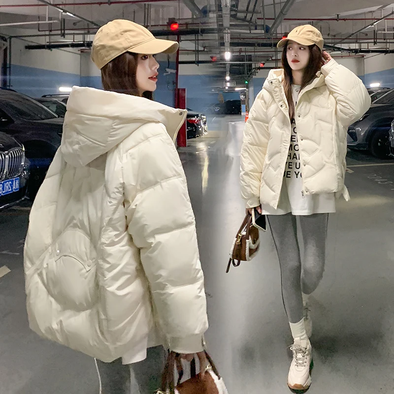 Maternity Clothes Down Jacket Loose Comfortable Fashion Warm Oversize Thickened Cotton Coat Short Irregular Pregnancy Outwears