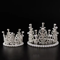 1pcs Pearl Crown Cake Decorative Small Tiaras Crystal Pearl Princess Caketoppers.jpg