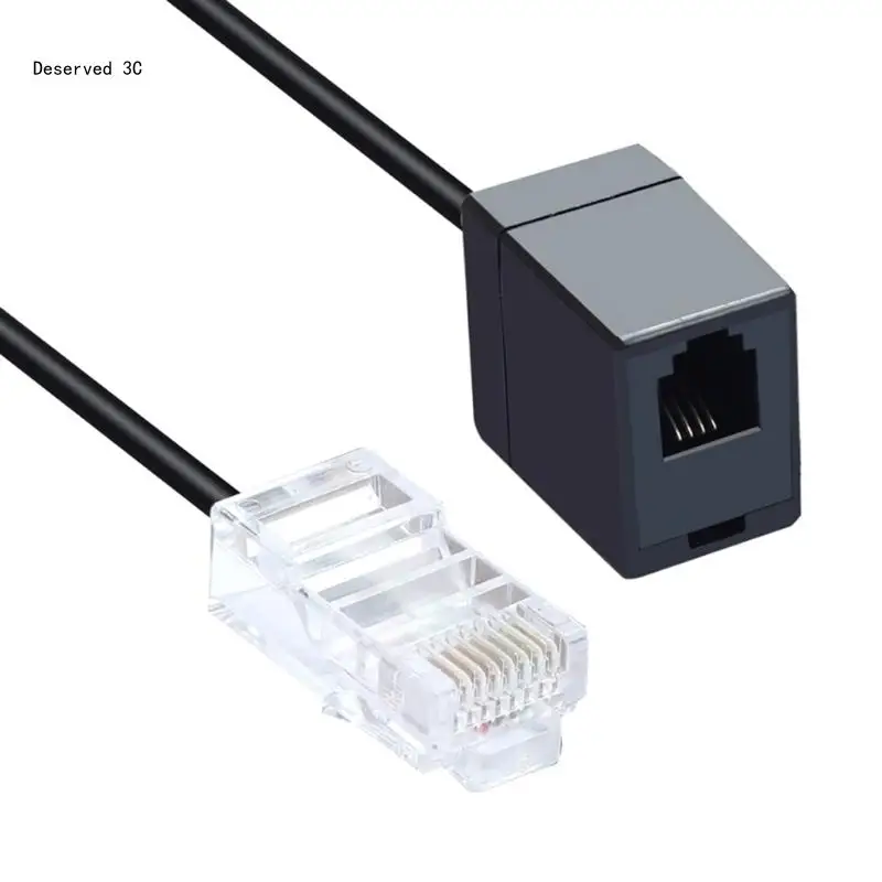 솔리드 RJ45 이더넷 RJ11 유선 전화 변환기 어댑터 케이블 사무용 액세서리