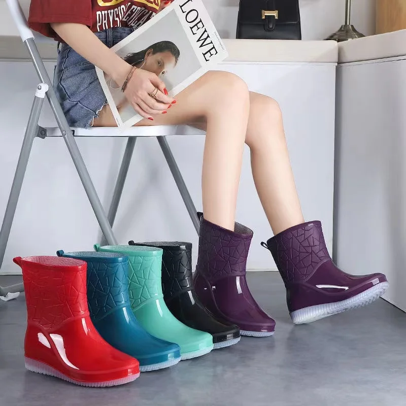 

Сапоги женские непромокаемые всесезонные, водонепроницаемые, Нескользящие, износостойкие, для улицы