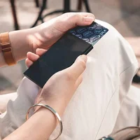 Rfid Credit Card Holder Smart Wallets Men ID Bank Cardholder Case Metal Thin Slim Pop Up Aluminium Minimalist Wallet Luxury Gift 5