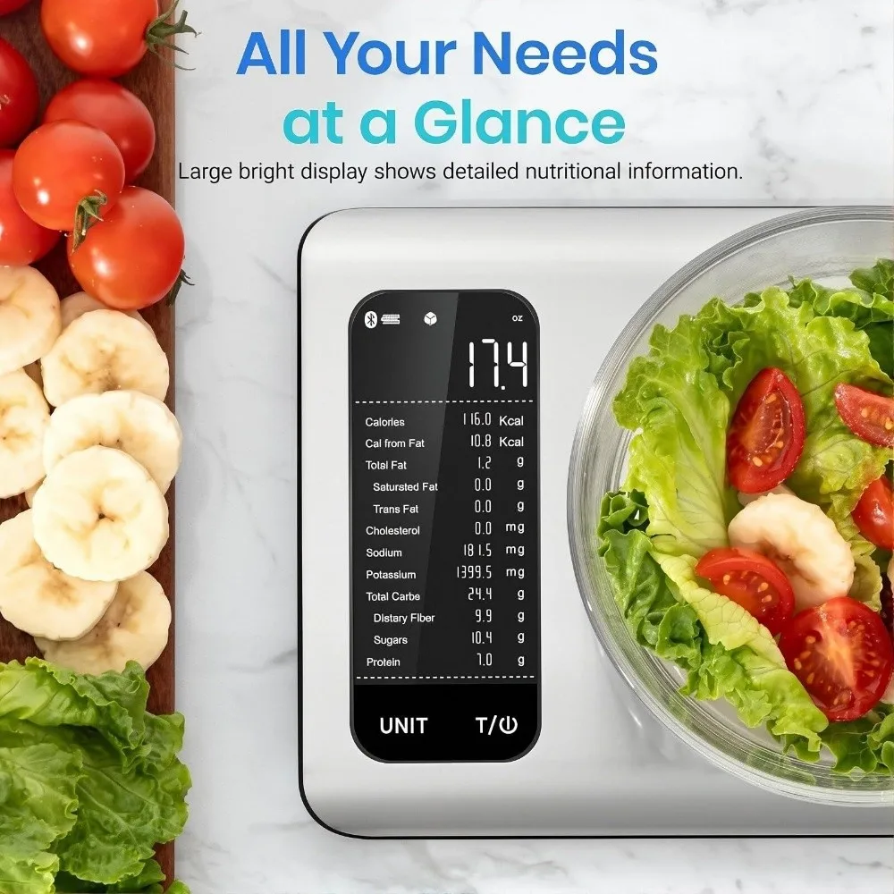 Smart Nutrition Stainless Steel Digital Kitchen Food Scale_voghion.com