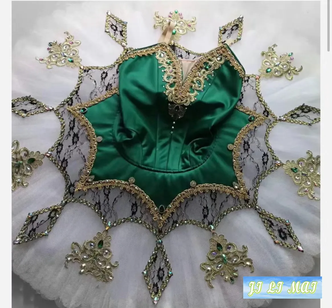 

Children Adult New tutu Professional Classical Pancake ballet costume Green