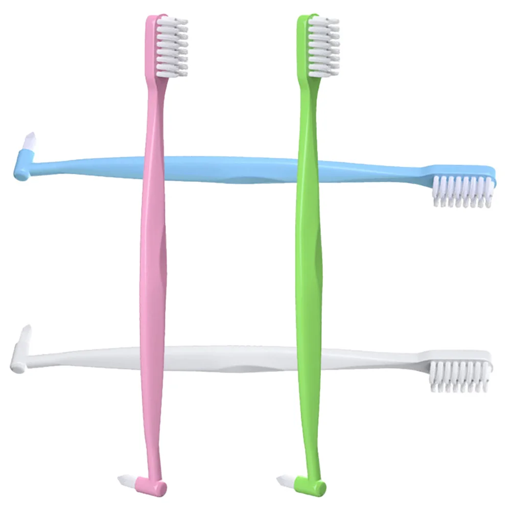 

4 Pcs Double Sided Toothbrush for Travel Portable Toothbrushes Household 치간칫솔 Ergonomic Tapered Daily Interspace Bristles