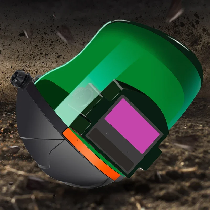 Automatic Darkening Welding Mask Protective Cover Welding Cap Argon Arc Face Head-Mounted Protective Equipment
