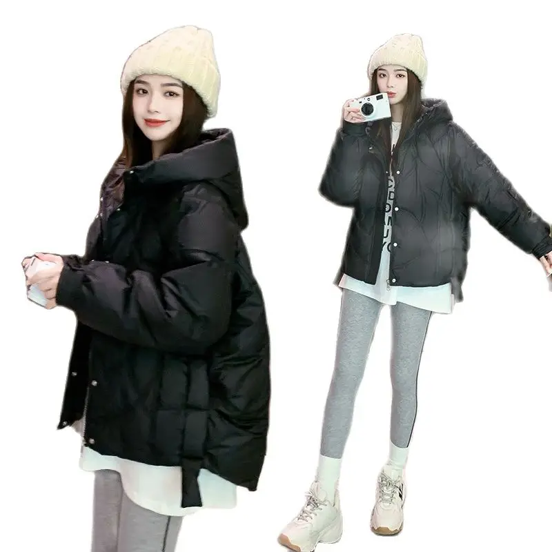 Maternity Clothes Down Jacket Loose Comfortable Fashion Warm Oversize Thickened Cotton Coat Short Irregular Pregnancy Outwears