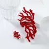 Ocean Style Coral Hollow Necklace, Bracelet, Ring Set,New Fashion Jewelry Adjustable Elastic Bracelet Accessories Unique Gift 1