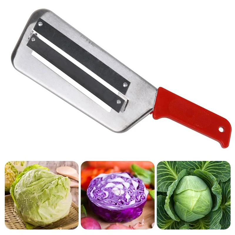 Double Blade Cabbage Shredder Stainless Steel Blade Wear-resistant Cutter  for Making Salads Coleslaw Sauerkraut