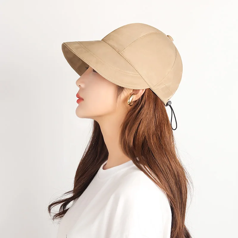 

Fisherman Cap Sun Hat Portable Foldable Wide Brim Sun Protection Hats Summer Quick-drying Visors Adjustable Drawstring Caps